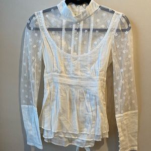 Free People cream blouse